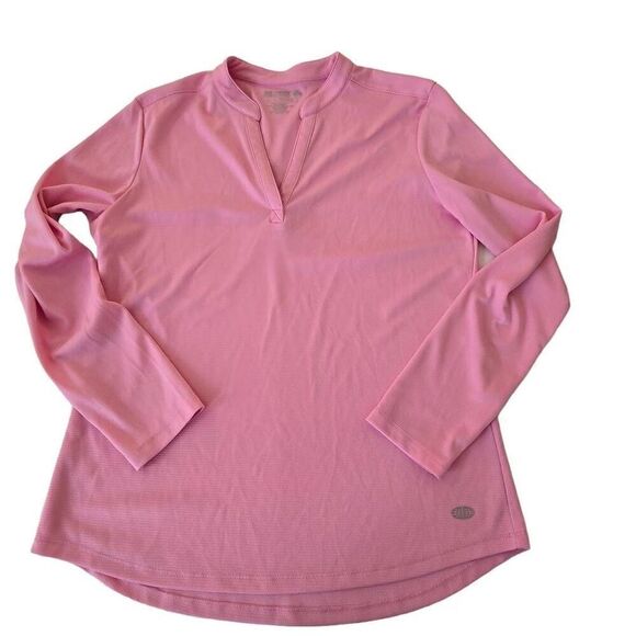 Reel Legends Womens Freeline Long Sleeve UPF 30 Solid Pink Athletic Top Large - Picture 3 of 10